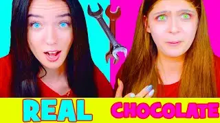 ASMR Chocolate Food VS Real Food Eating Sounds Mukbang