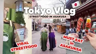 tokyo vlog 🇯🇵 eating streetfood in Asakusa, renting kimono & plans failed | Living in Japan