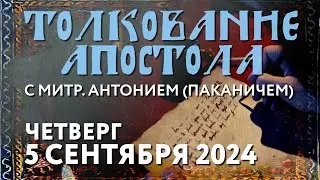 Четверг, 5 сентября 2024 года. Толкование Апостола с митр. Антонием (Паканичем).