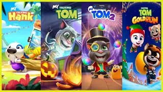 My Talking Tom 2 vs Talking Tom vs Talking Hank vs Gold Run Gameplay