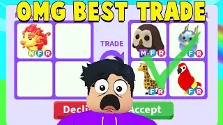 Trading NEON GUARDIAN LION in A RICH ADOPT ME SERVER!