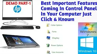 DEMO PART-1 | Windows Control Panel | Top Most Important Features In Control Panel In Your Computer