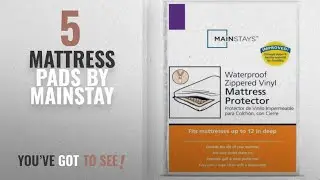 Top 10 Mainstay Mattress Pads [2018]: Mainstays Waterproof Zippered Vinyl Mattress Protector, Queen