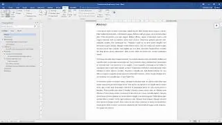 Using the Navigation pane in Microsoft Word for Large Dissertation (over 8000 words)