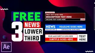 ✅Top 3 News Lower Third Free Download After Effects Template