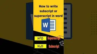 how to write subscript or superscript in word