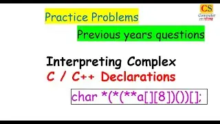 Practice Problems complex c / c++ declaration | PYQ DSSSB, NET, GATE, ISRO