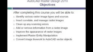 Introduction to CADLearning for AutoCAD Raster Design 2010