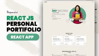 React JS Tutorial with Tailwind CSS -  Personal Portfolio Website | Download  Source Code
