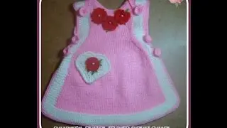 Вязаный сарафан для девочки.Часть 1. Knitted dress for girl