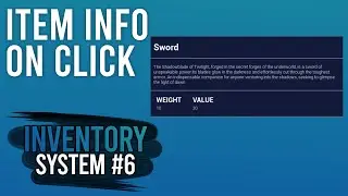 UE 5 Inventory System - Part 6: Item Information on Click