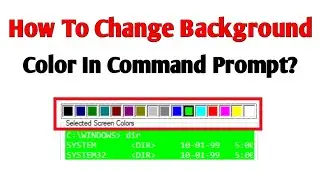 How To Change Background Color In Command Prompt?? I Tech AW