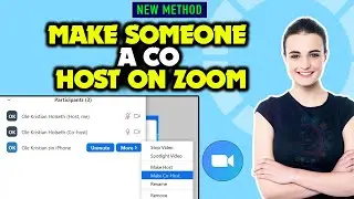 How to make someone a co host on zoom 2024 | co host option in zoom