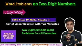 word problems on two digit numbers ll Linear Equation Class 10