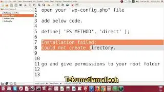 Installation failed could not create directory/WordPress/tekumatlamallesh