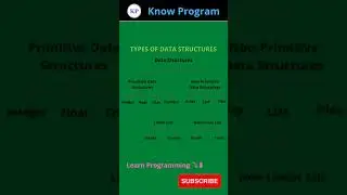 Types of Data Structures 🖥️.     | #shorts #datastructure #knowprogram