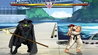 BLACK PANTHER VS RYU - HIGH LEVEL INSANE FIGHT!