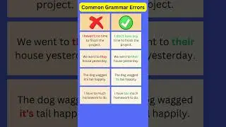Common Grammar Errors | English Mistakes
