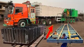 Amazing Handmade Manufacturing Process of  Euro 7D Extra Long Trailer Body Production In Open Area