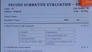 class 4/ইংরেজি/class 4 2nd unit test question 2024/class 4 second unit test/class iv 2nd unit test