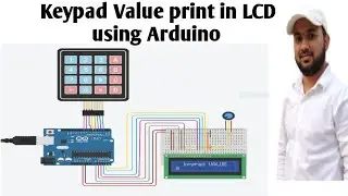 34 Keypad Value Print in LCD using Arduino at TinkerCad Simulation in Hindi  44 keypad