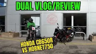 Honda Hornet 750 vs CB650r dual vlog with Leanna