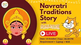 Navratri Traditions Story with Scratch Programing  | Happy Navratri | Navratri Celebration with Code