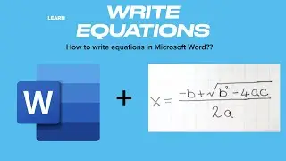 How to write equations in Microsoft Word?? #equations #word #numbering