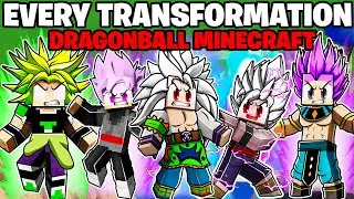 (SECRET FORMS) All Transformations In DRAGON BALL SUPER Minecraft + How To Obtain Them