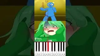 Transformation BLUE vs GREEN (@fash) Rainbow Friends Animation - Octave Piano Tutorial