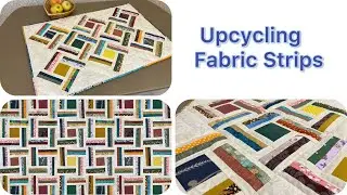 Sewing from Strips of Fabric Easy Patchwork Blocks for Beginners Upcycling of Fabric Scraps