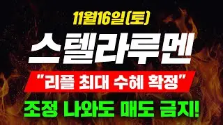 [긴급속보] 11월16일(토) 스텔라루멘 