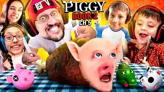 PIGGY for LUNCH! FGTeeV Fam SEWERS Escape! (ROBLOX Book 2 Ch 5 Gameplay/Skit)