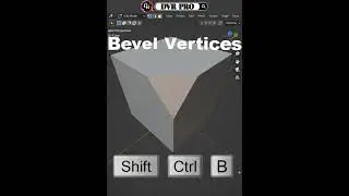 Blender Keyboard Shortcut ➦ Bevel Vertices .