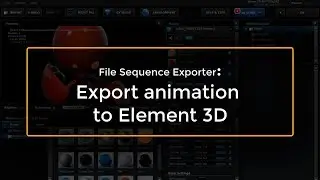 Cinema 4D: Export animation to Element 3D