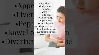 Causes of upper abdominal pain #stomachpain #acidity #cholecystitis #gerd #pepticulcer #appendicitis