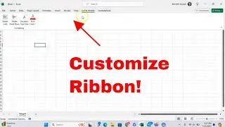 How to Customize Your Meny/Ribbon in Microsoft Excel With Ease! Make Excel Easier to Use! #msexcel