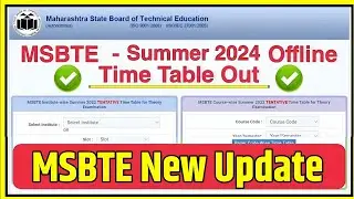 🔴MSBTE Summer 2024 Exam Date Out MSBTE New Updates Msbte Latest News Today