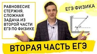 Равновесие стержня  Сложная задача из второй части ЕГЭ по физике