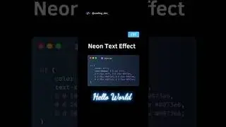 Amazing Neon Text Effect Attractive HTML CSS