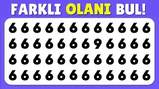 FARKLI OLANI BUL! Sadece En DİKKATLİ Kişiler Bulabilir😱 Sayılar ve Harfler Özel Emoji Bulmaca