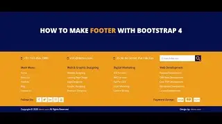 How to make footer using with bootstrap 4