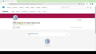 CRM Analytics for Slack: Quick Look || Meet CRM Analytics for Slack || Salesforce || Trailhead