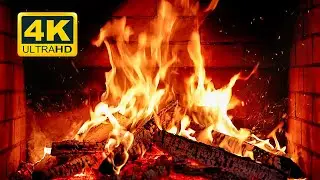 🔥 Cozy Fireplace 4K (12 HOURS). Fireplace with Crackling Fire Sounds. Fireplace Burning 4K