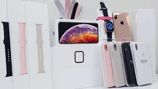 MASSIVE iPhone XS MAX & Apple Watch Series 4 Unboxing + Accessories!