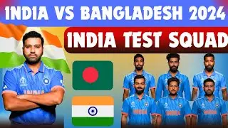 india squad for Bangladesh Test series 2024 announced: india Squad ll ind vs ban ll