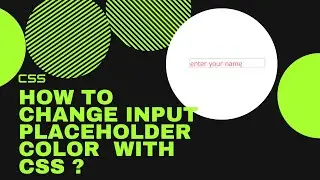 How to change input placeholder color  with CSS ?