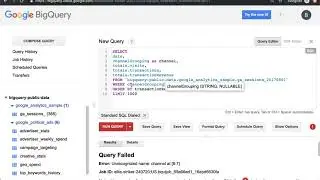 Filtering BigQuery data with WHERE