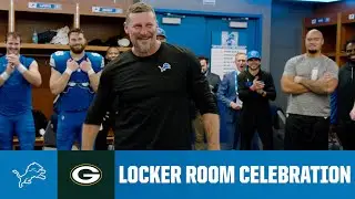 Lions vs. Packers postgame locker room celebration