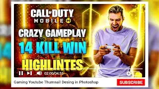 How to make a Gaming thumbnail for youtube videos | Gaming Youtube Thumbnail Design tutorial